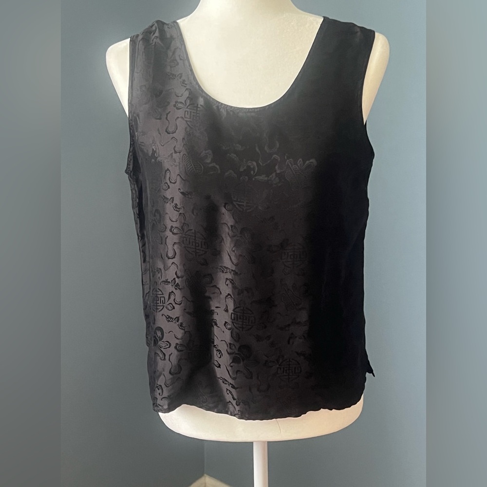 TAN Silk tank top